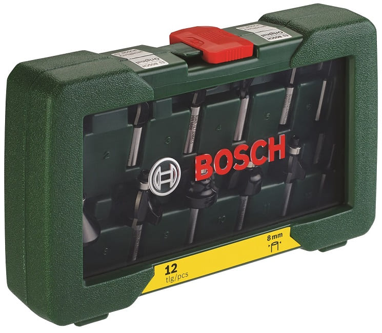 Набір фрез по дереву Bosch Expert for Wood 8мм, 12шт