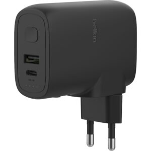 Belkin Зарядний пристрій мережевий 25Вт USB-С PD, PowerBank 5000мА·год, кабель USB-C > USB-C, 1м, чорний