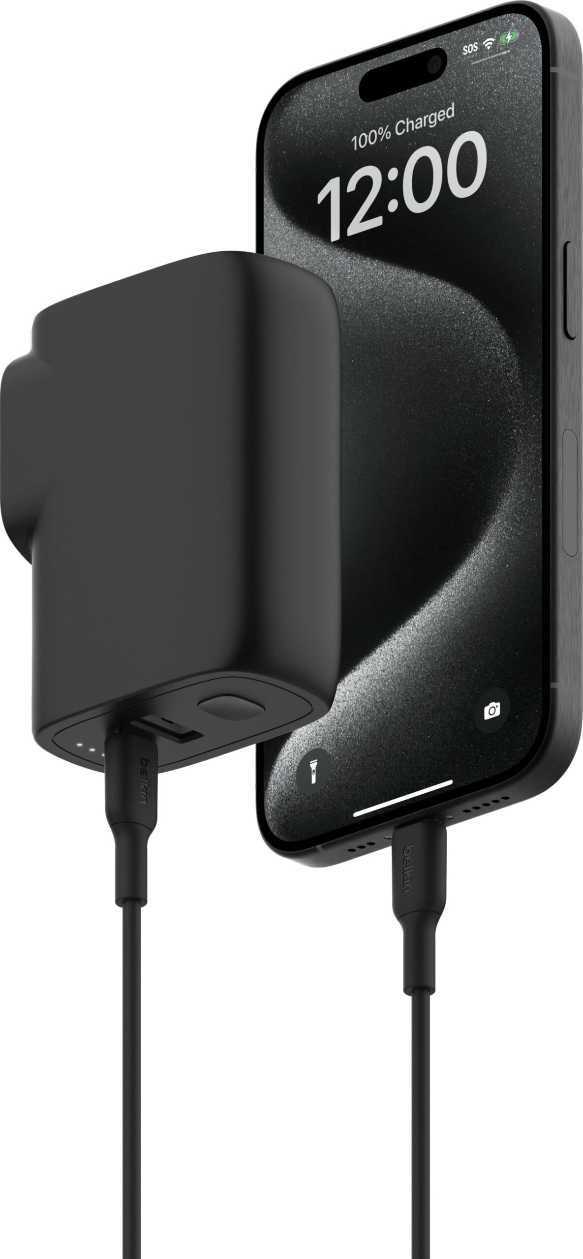 Belkin Зарядний пристрій мережевий 25Вт USB-С PD, PowerBank 5000мА·год, кабель USB-C > USB-C, 1м, чорний