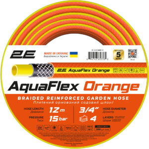 Шланг садовий 2E Aquaflex Orange 3/4" 12м 4 шари 15бар -10…+60°C