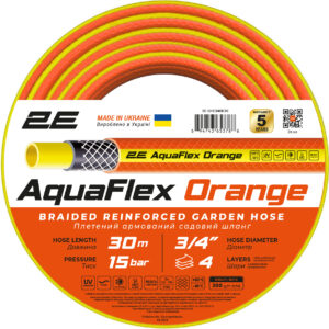 Шланг садовий 2E Aquaflex Orange 3/4" 30м 4 шари 15бар -10…+60°C