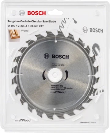 Диск пильный Bosch optiline Eco, 190x30мм, 24T (2.608.644.376)