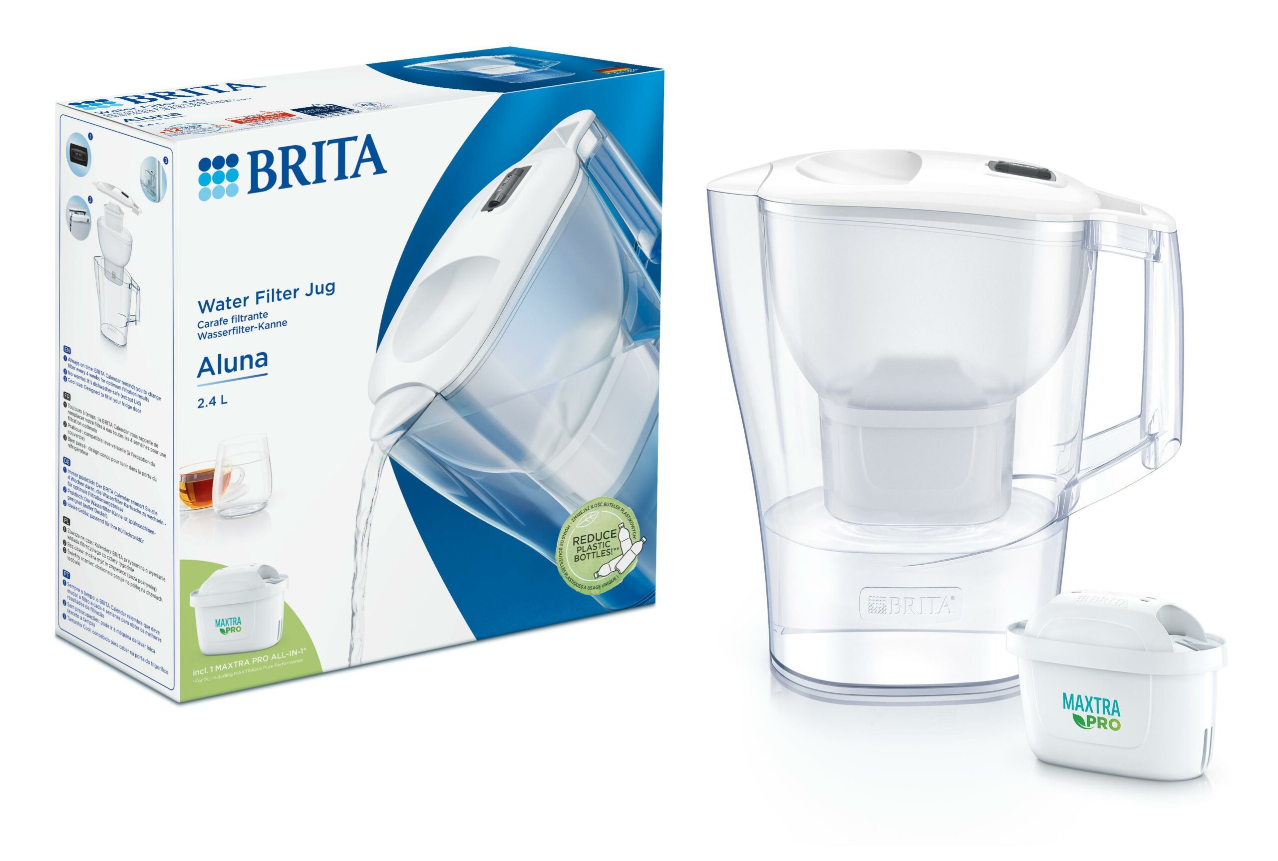 Фільтр-глечик Brita Aluna Memo MXPro 2.4л (1.4л очищеної води) білий