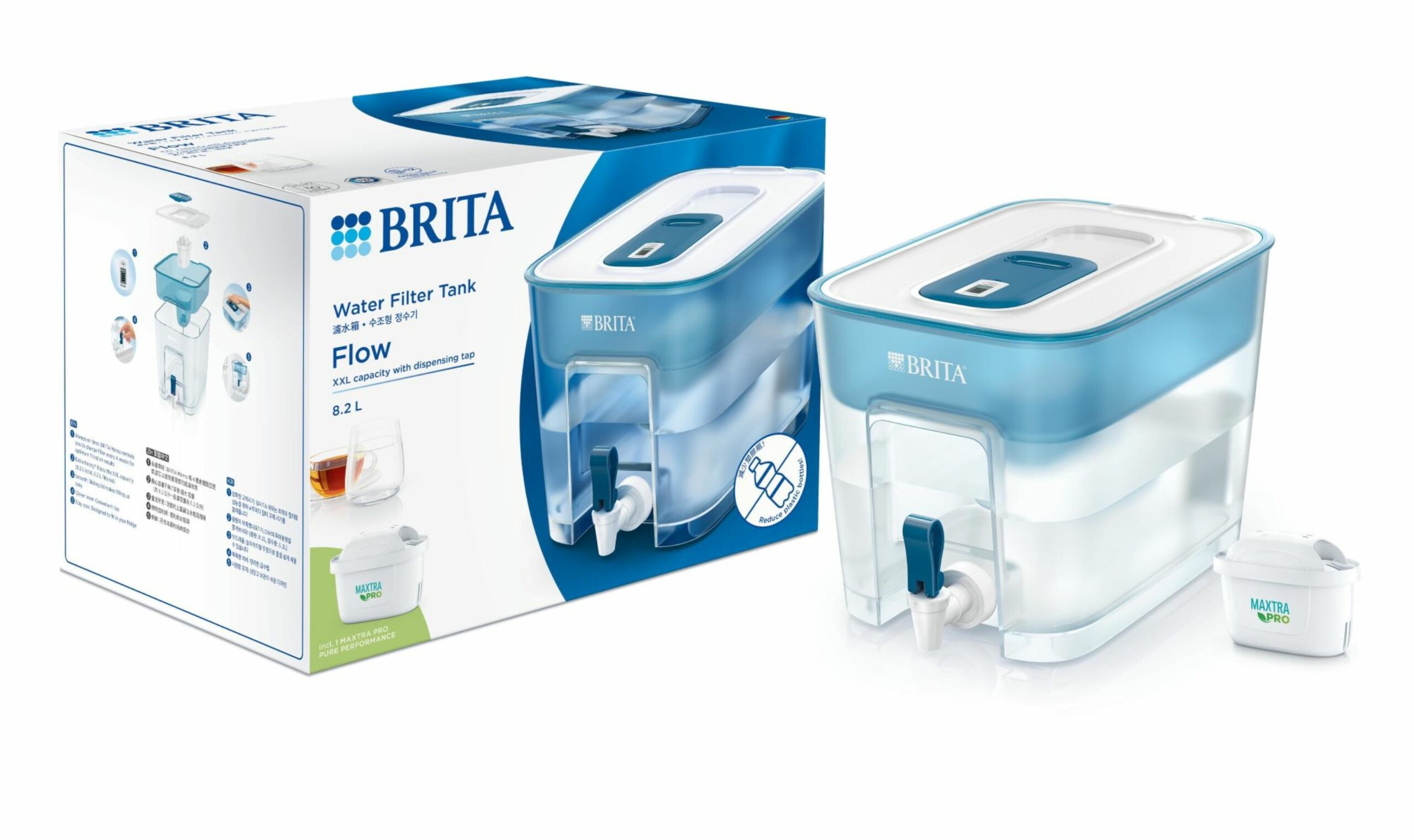 Фільтр для води Brita Flow Memo MXPro 8.2л (5.2л очищеної води) синій