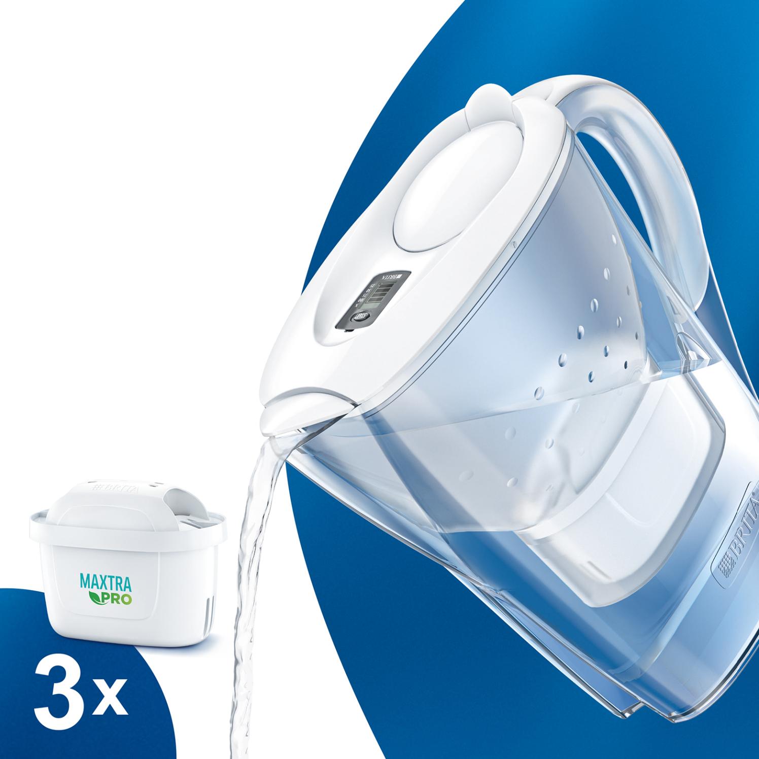 Фільтр-глечик Brita Marella XL Memo MXPro 3.5л (2л очищеної води) + 3 картриджі білий (1052782)