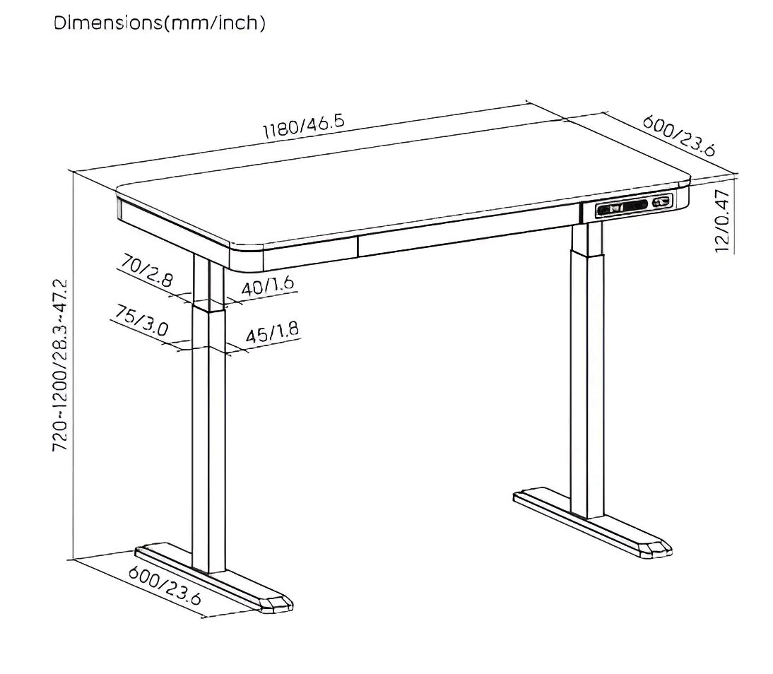 Стіл 2E з регулюванням висоти White (2E-CE218D-MOTORIZED)