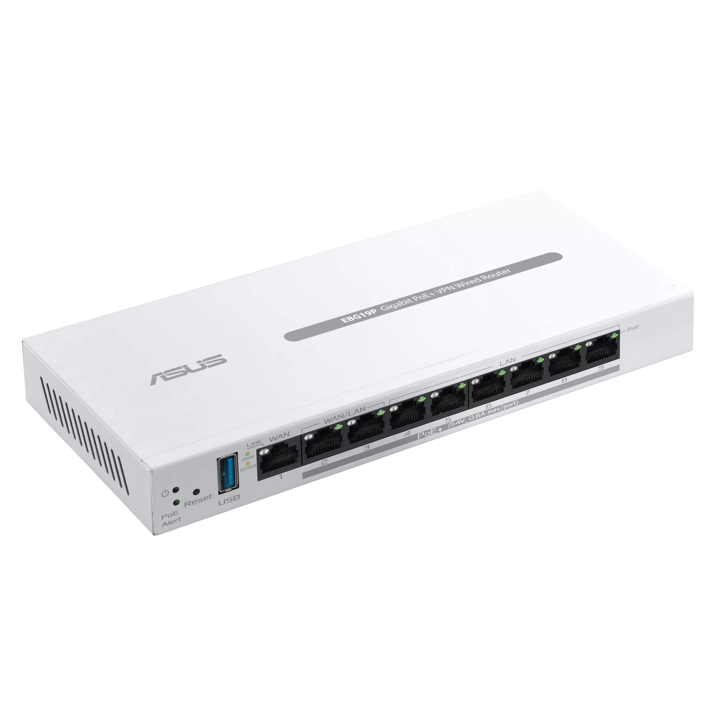 Маршрутизатор ASUS ExpertWiFi EBG19P 8xGE LAN (8xPoE), 1xGE WAN,  1xUSB 3.2, 123W, BT