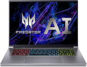 Ноутбук Acer Predator Triton Neo 16 PTN16-51 16" WQXGA, Intel U9-185H, 32GB, F1TB, NVD4060-8, Lin, сріблястий