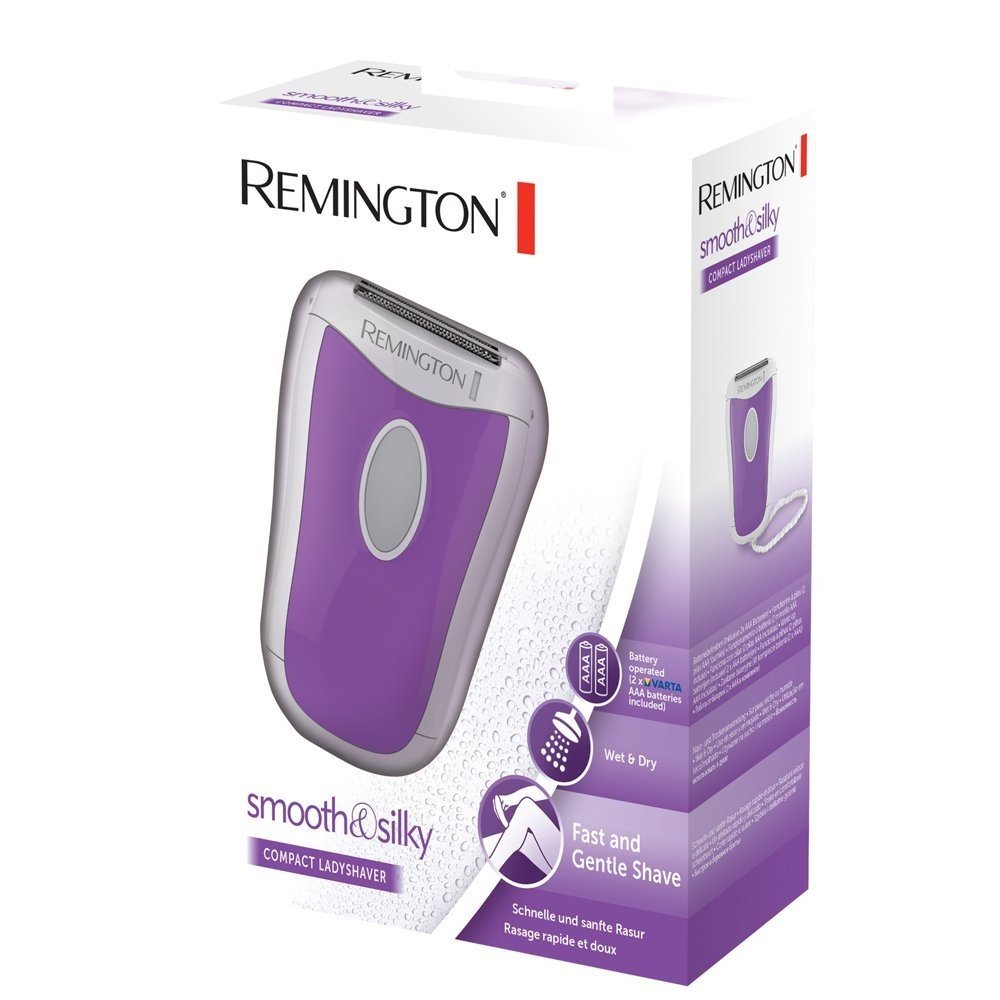 Бритва електр. Remington сіткова Smooth & Silky, АААx2, сух.+волог., жіночий тример, біло-фіолетовий