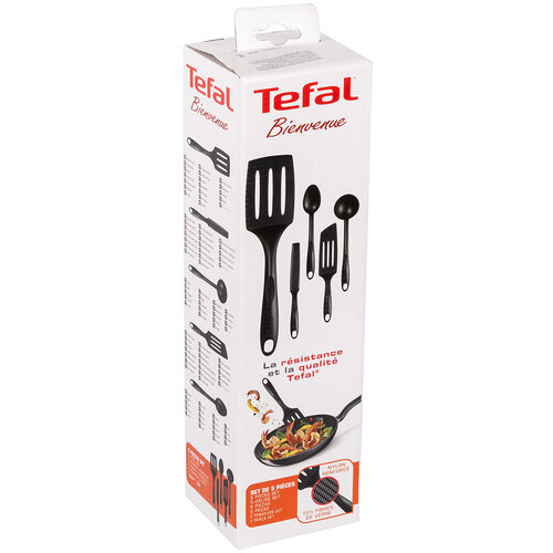 Набір кухонних аксесуарів Tefal Bienvenue, 5шт, пластик, чорний