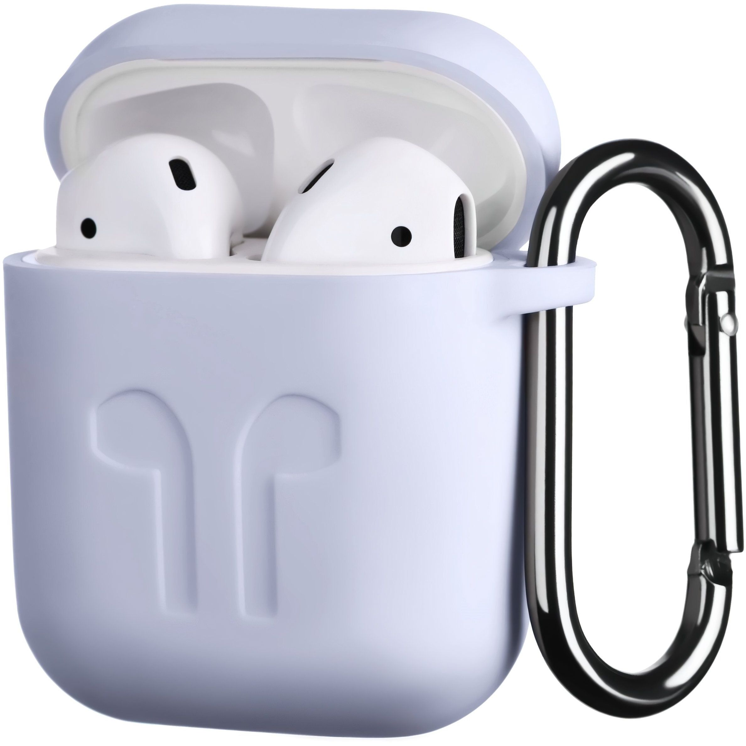 Чохол 2Е для Apple AirPods Pure Color Silicone (1.5mm) Imprint Lavender (2E-AIR-PODS-IBSI-1.5-LV)