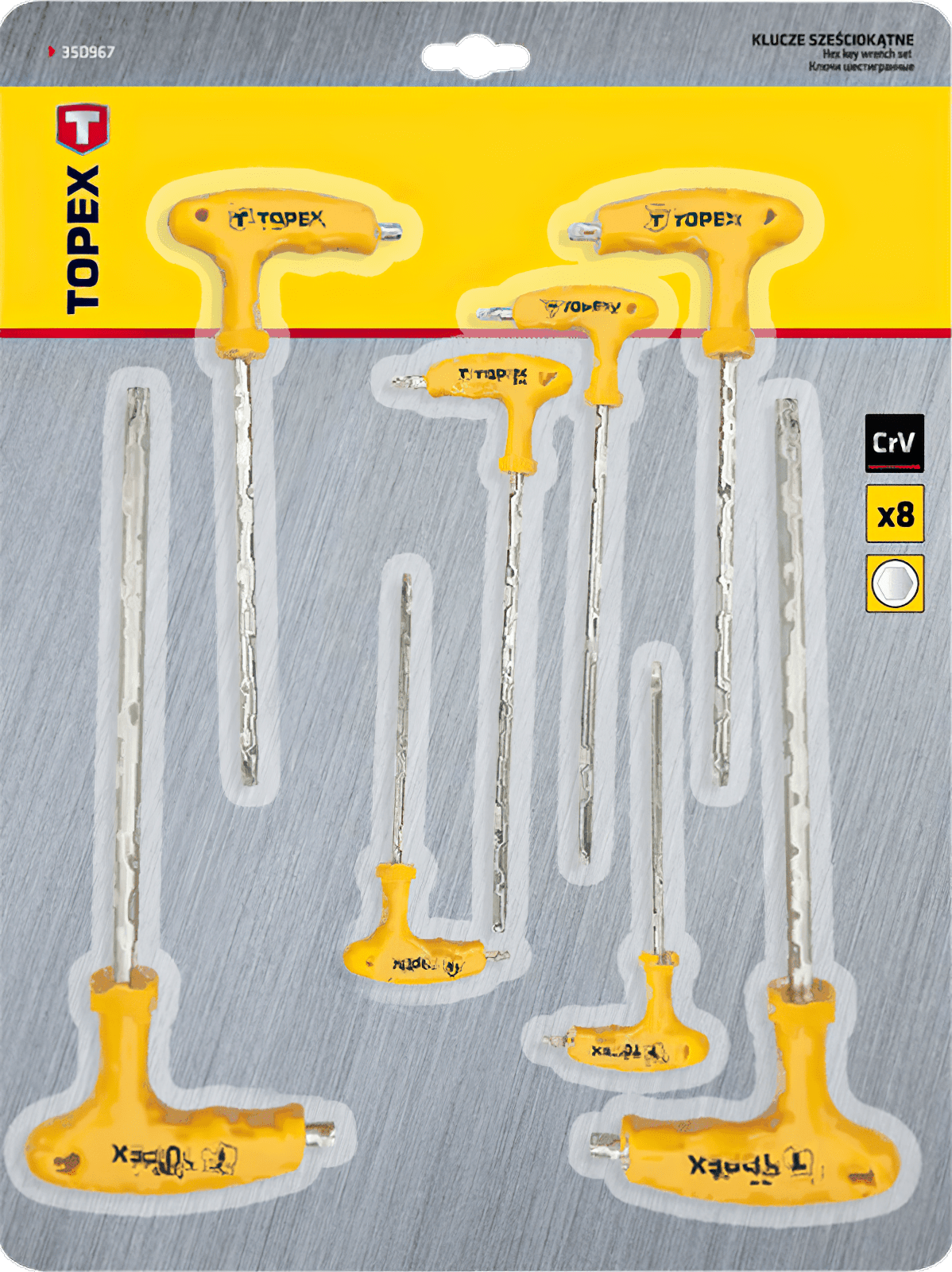 Набір ключів шестигранних TOPEX 35D967 HEX 8шт.