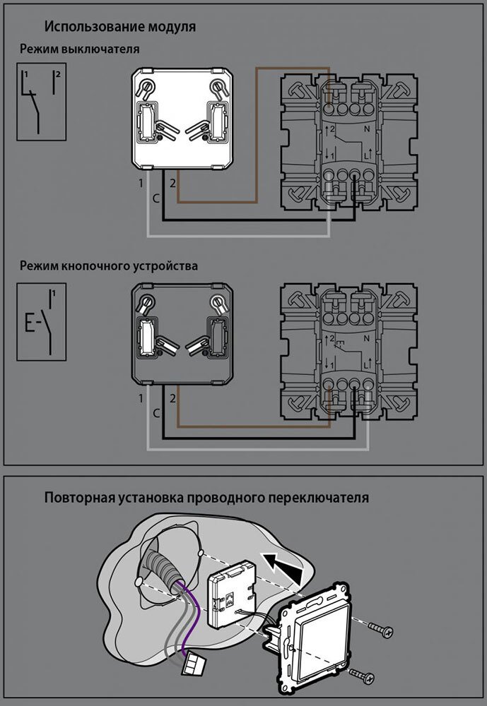 Інтерфейс сухих контактів 3-проводовий для стандартних перемикачів. with NETATMO.