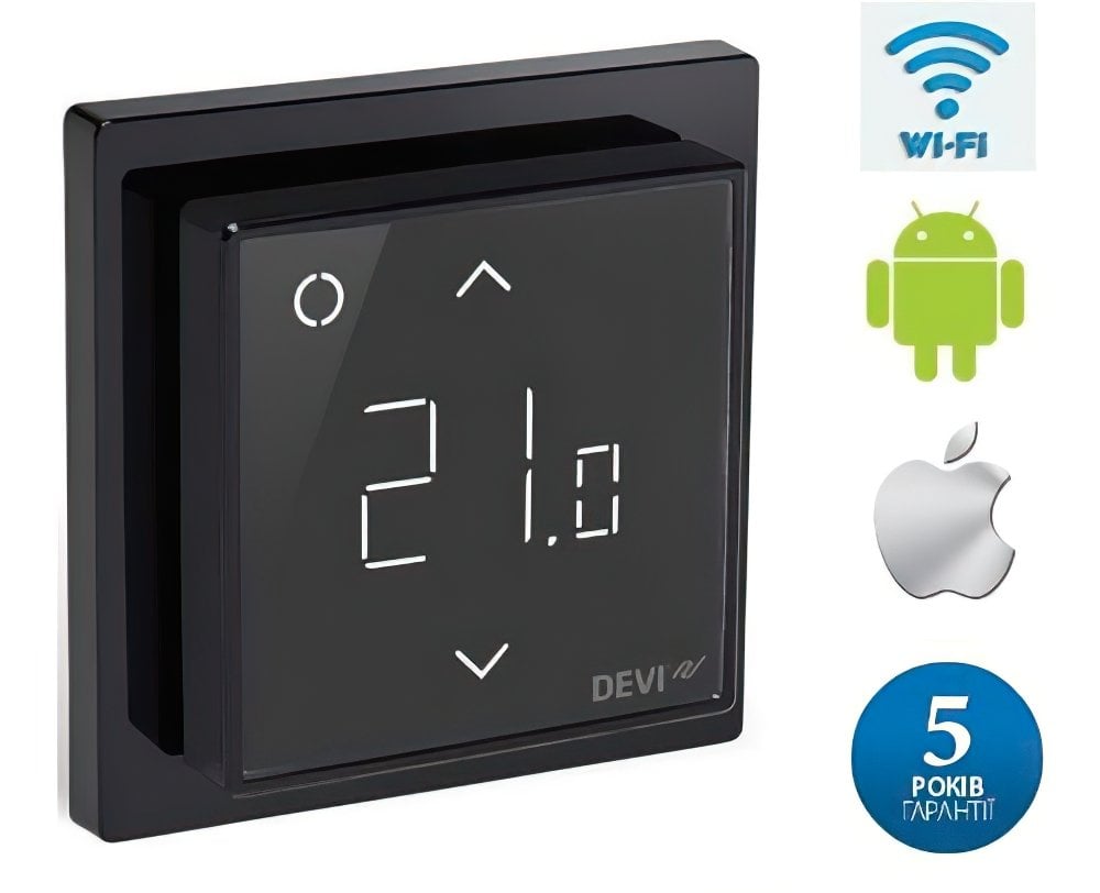 Терморегулятор DEVI Devireg Smart Black