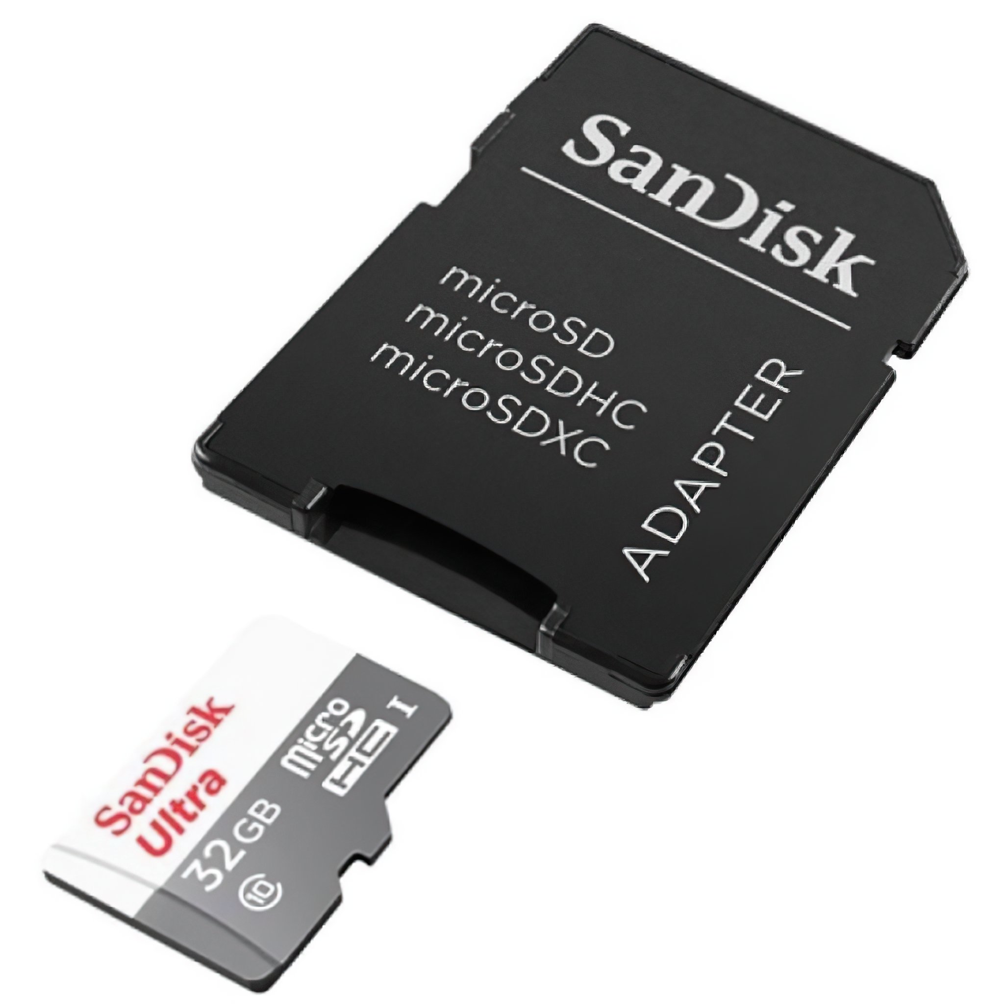 Карта пам`яті SanDisk microSDHC 64GB C10 UHS-I R100MB/s Ultra + SD (SDSQUNR-064G-GN3MA)