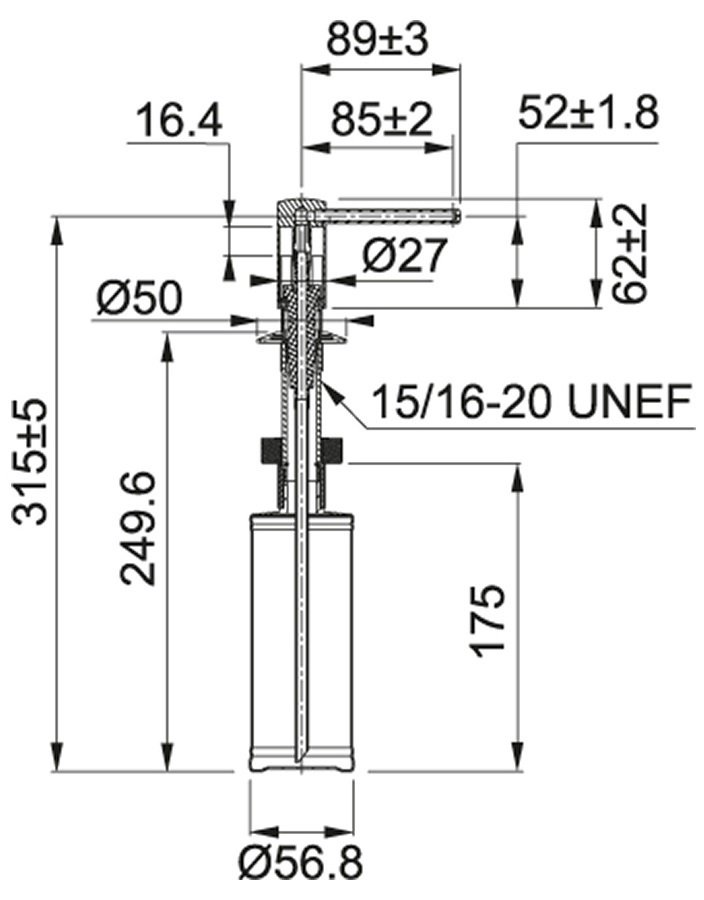 Дозатор моющих средств Franke Comfort 119.0578.745