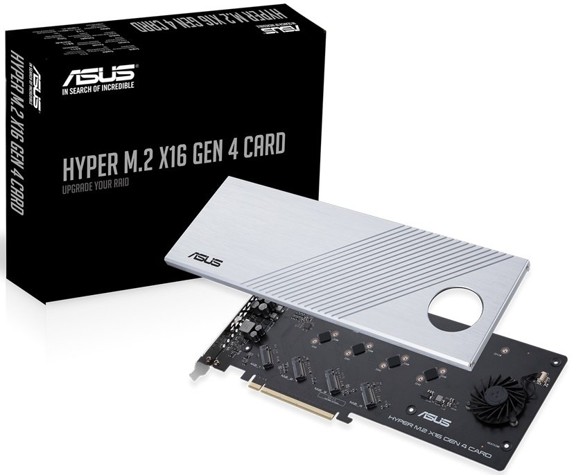 Плата адаптер PCIe ASUS Hyper M.2 X16 PCIe 4.0 X4 Expansion Card GEN 4 (90MC08A0-M0EAY0)