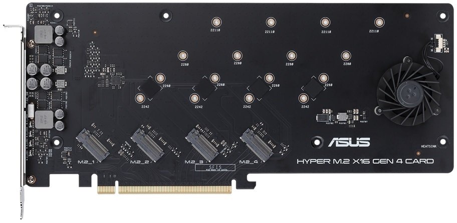 Плата адаптер PCIe ASUS Hyper M.2 X16 PCIe 4.0 X4 Expansion Card GEN 4 (90MC08A0-M0EAY0)