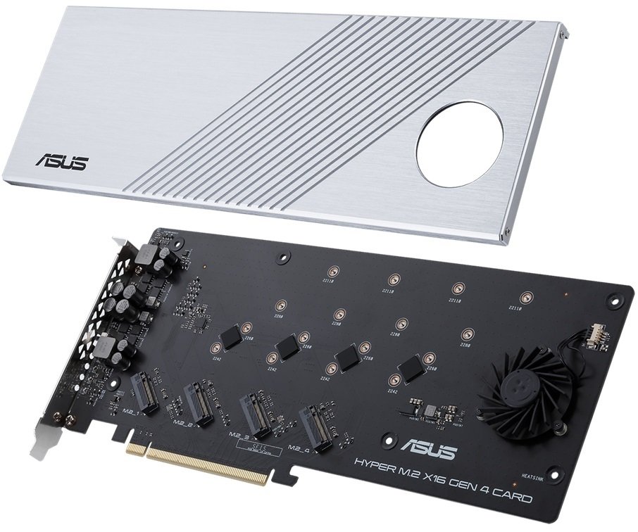 Плата адаптер PCIe ASUS Hyper M.2 X16 PCIe 4.0 X4 Expansion Card GEN 4 (90MC08A0-M0EAY0)