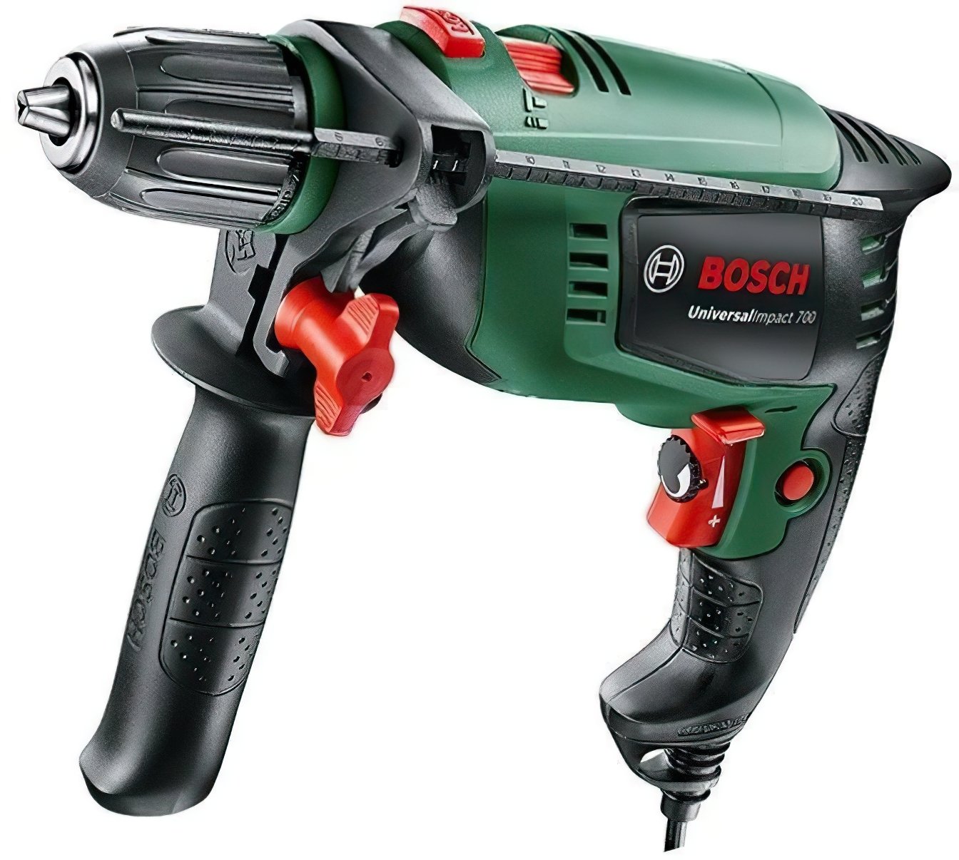 Дрель ударная Bosch Universal Impact 700 + набор сверл и бит (39 шт) (0.603.131.00A)