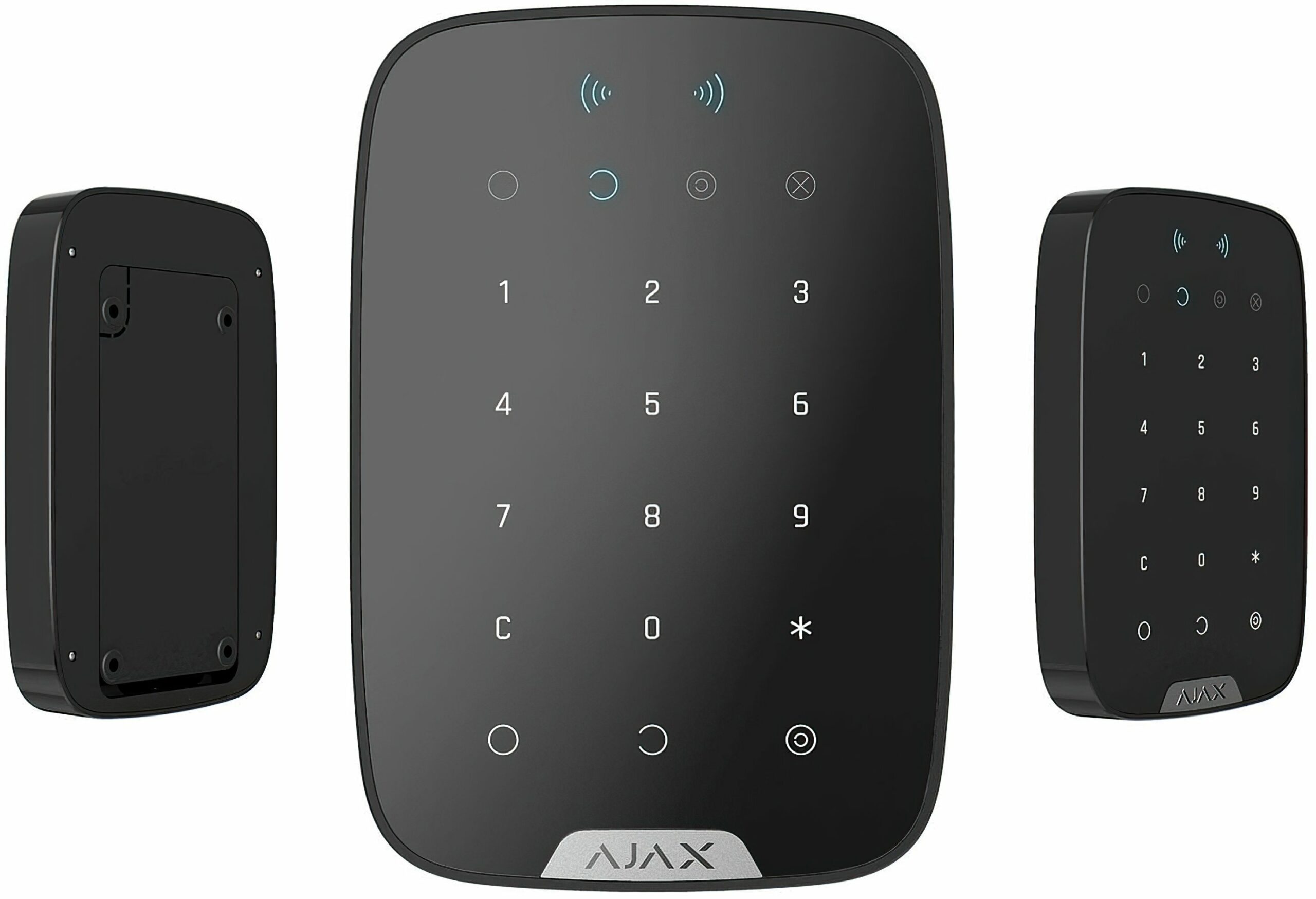 Бездротова сенсорна клавіатура Ajax Keypad Plus чорна