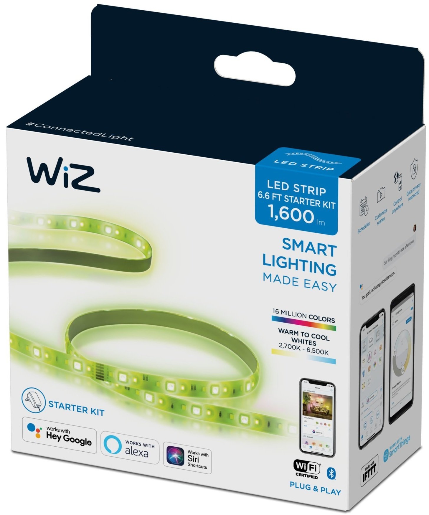 Світлодіодна стрічка розумна WiZ LEDStrip (1600Lm) 2700-6500K RGB Wi-Fi 2 метри Wi-Fi (929002524801)