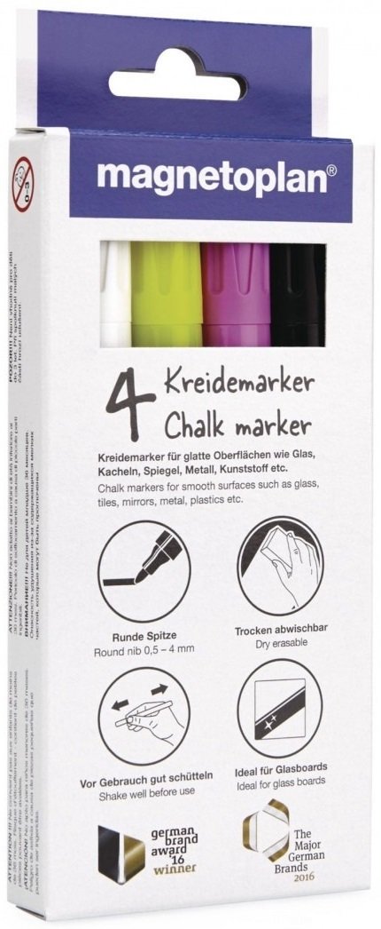 Маркери крейдяні різнокольорові Magnetoplan Chalk Marker Assorted Set UA