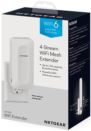 Розширювач WiFi-покриття NETGEAR EAX15 AX1800, 1xGE LAN