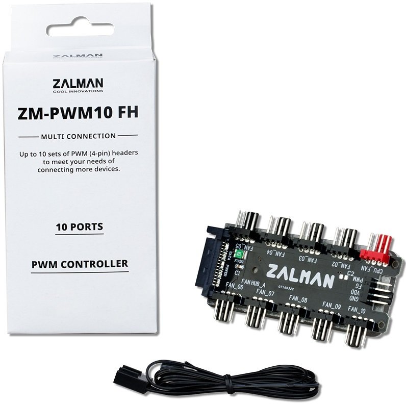 Контролер PWM ZALMAN ZM-PWM10 FH 10 вентиляторів, 3/4 pin, SATA