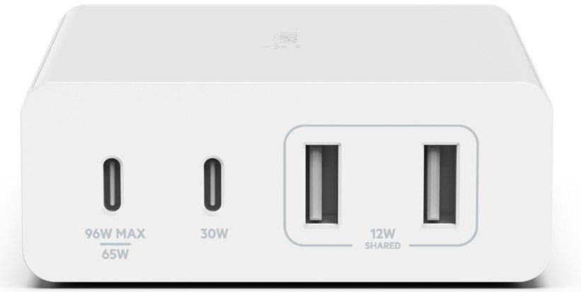 Мережевий ЗП Belkin Home Charger 108W GAN Dual USB-С/USB-A (WCH010VFWH)