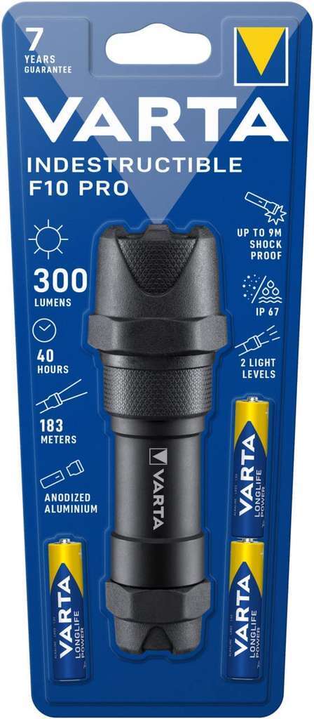 Ліхтар Varta Indestructible F10 Pro LED 3хААА