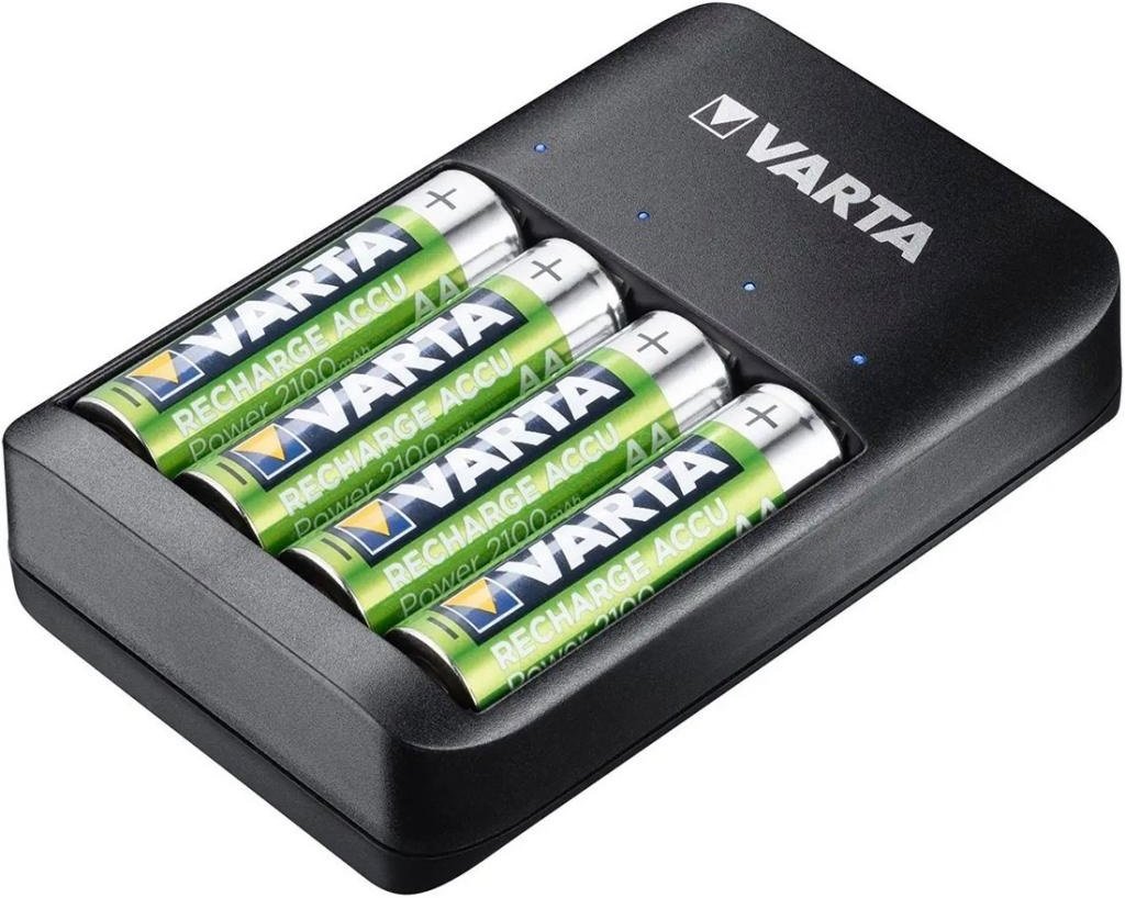 Зарядний пристрій Varta Value USB Quattro Charger + Акумулятор NI-MH AA 2100 мАг, 4 шт. (57652101451)