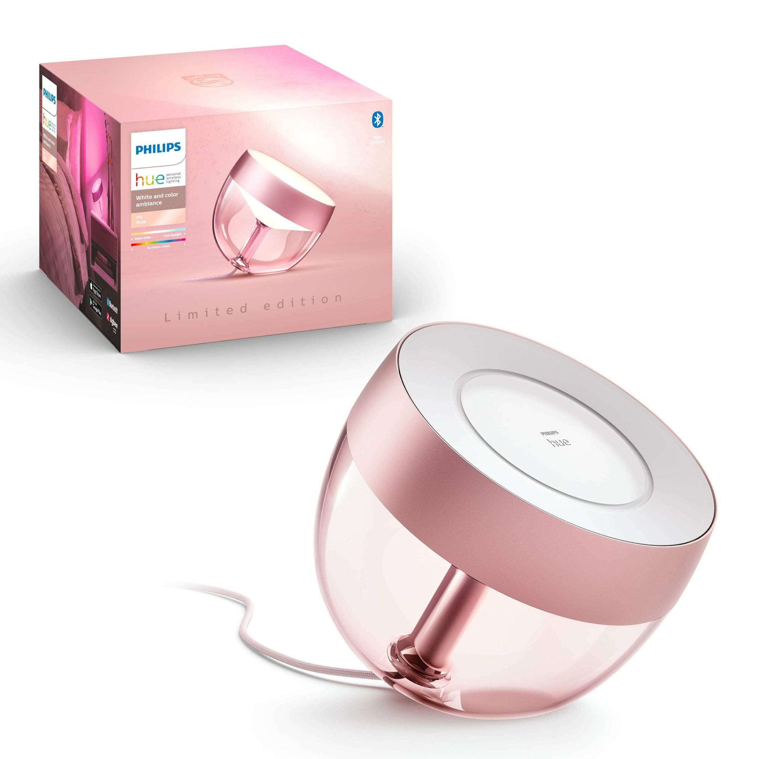 Настільний світильник Philips Hue Iris, 2000K-6500K, димований, рожевий