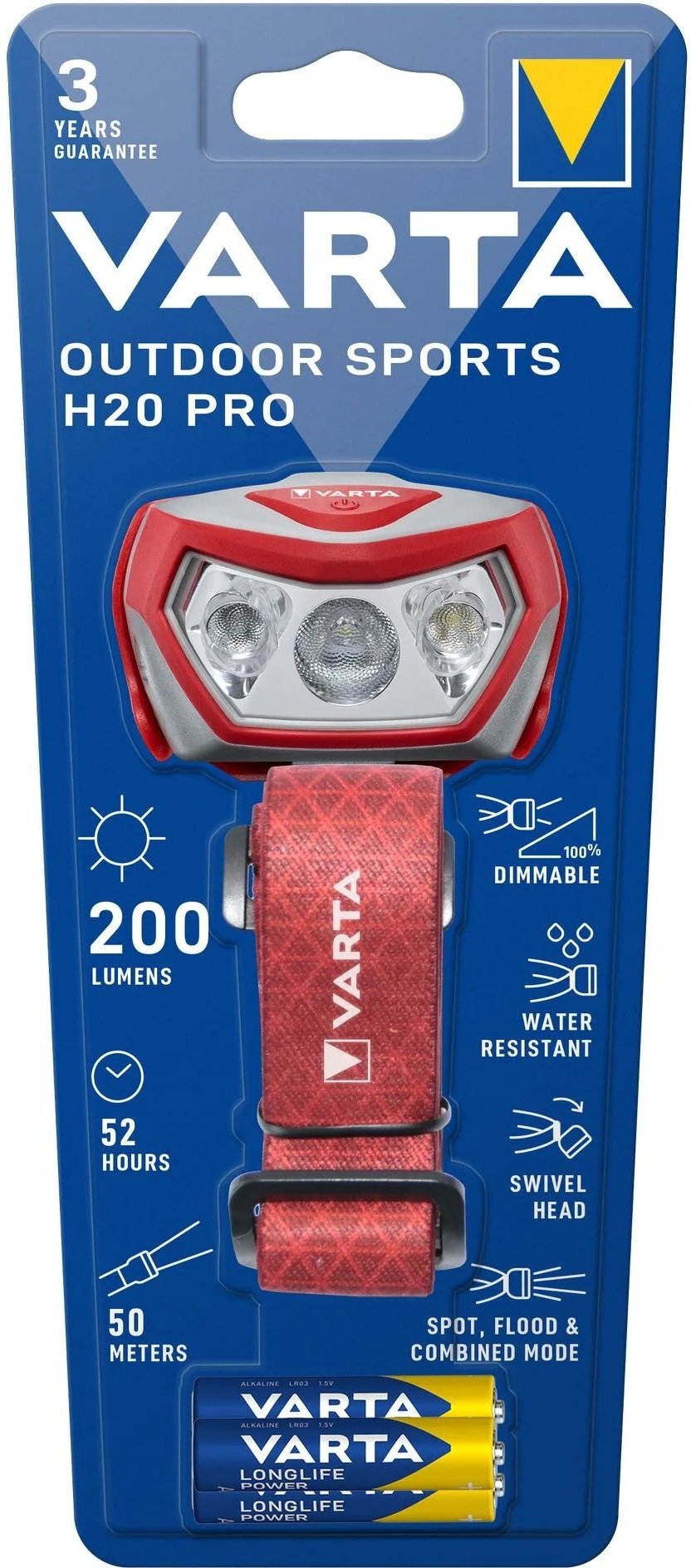 Ліхтар Varta Outdoor Sports H20 Pro 3хААА (17650101421)