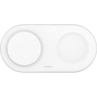 Бездротовий зарядний пристрій Belkin 2в1 15Вт Pad Qi2 White (WIZ021VFWH)