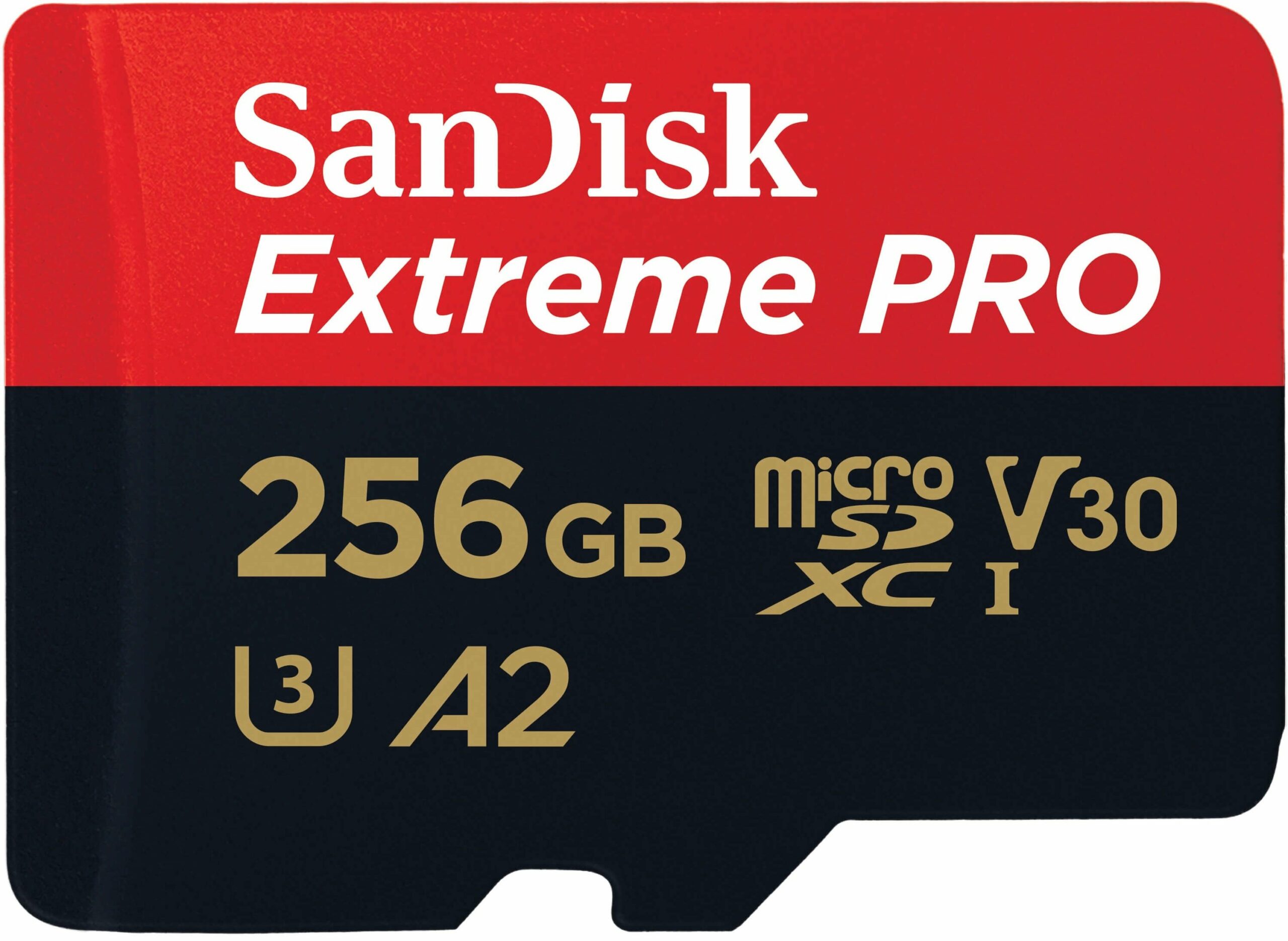 Карта памяти SanDisk microSDXC 256GB C10 UHS-I U3 R200/W140MB/s Extreme Pro V30 + адаптер SD (SDSQXCD-256G-GN6MA)