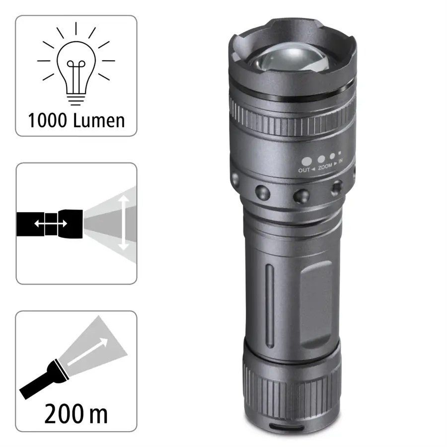 Ліхтар Hama Ultra Pro LED Torch L1000 Black (00185801)