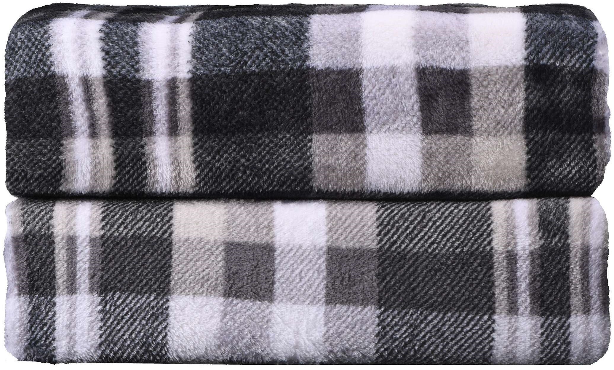 Плед Ardesto Flannel 200х220см клітинка сіра (ART0102PB)