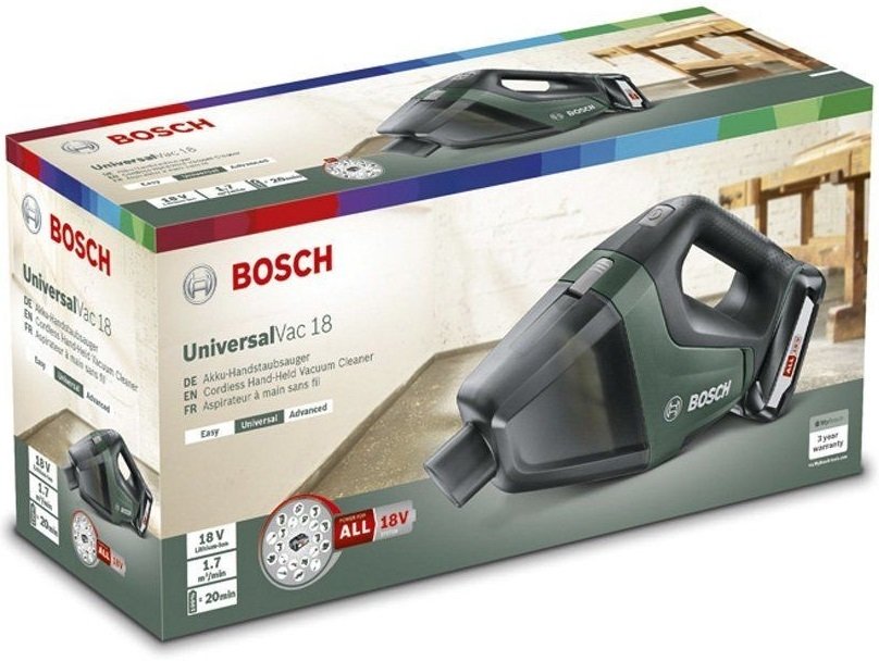 Аккумуляторный пылесос Bosch UniversalVac 18 (0.603.3B9.103)