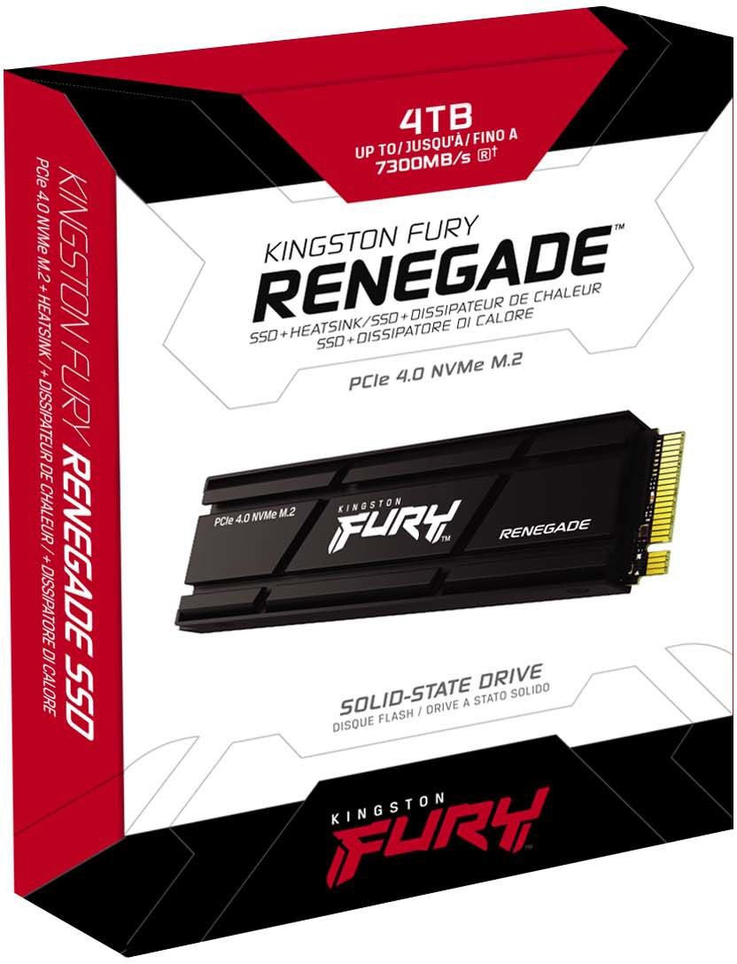 Накопичувач SSD Kingston M.2 4TB PCIe 4.0 Fury Renegade + радіатор