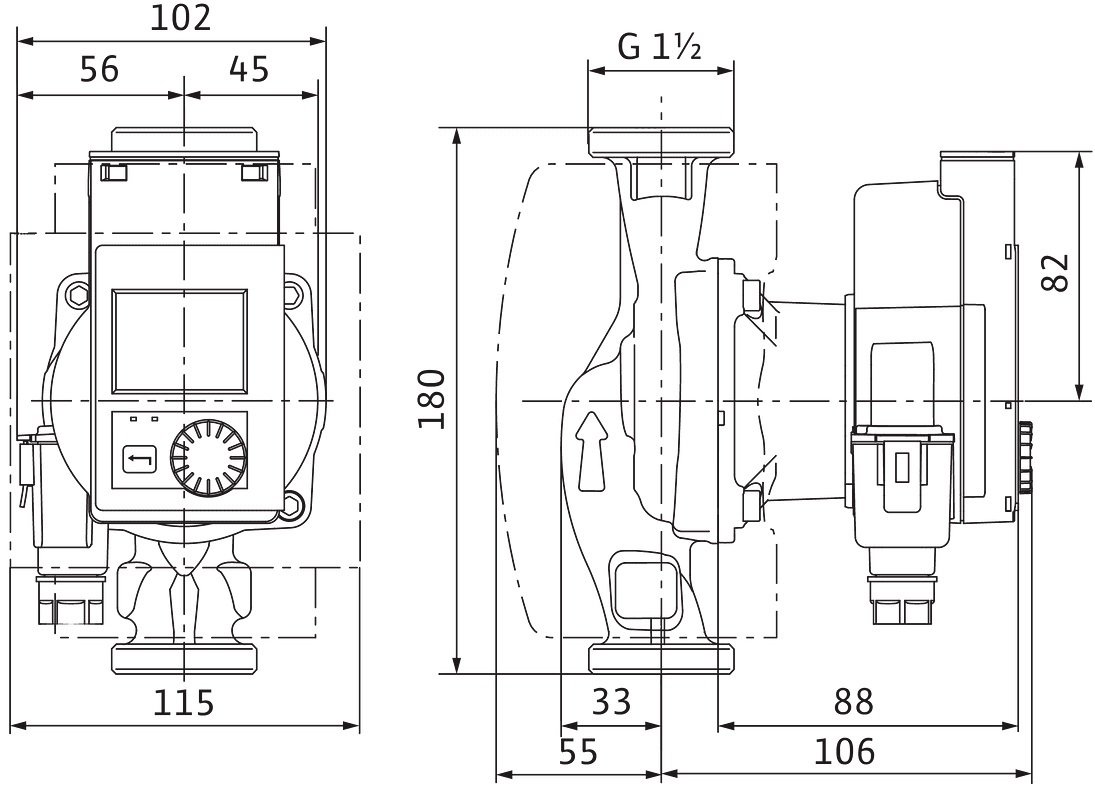 Насос циркуляционный Wilo Stratos PICO 25/0.5-4, 1/2" (4244393)