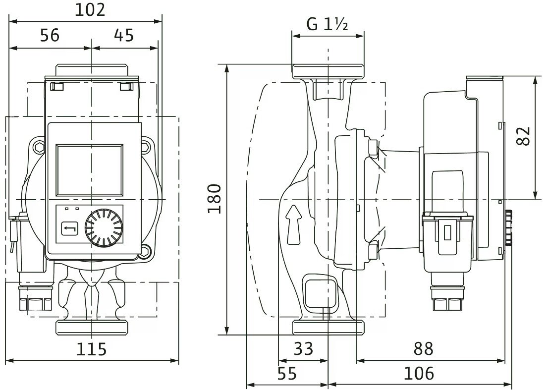 Насос циркуляційний Wilo Stratos PICO 25/0.5-6, 1/2" (4244395)