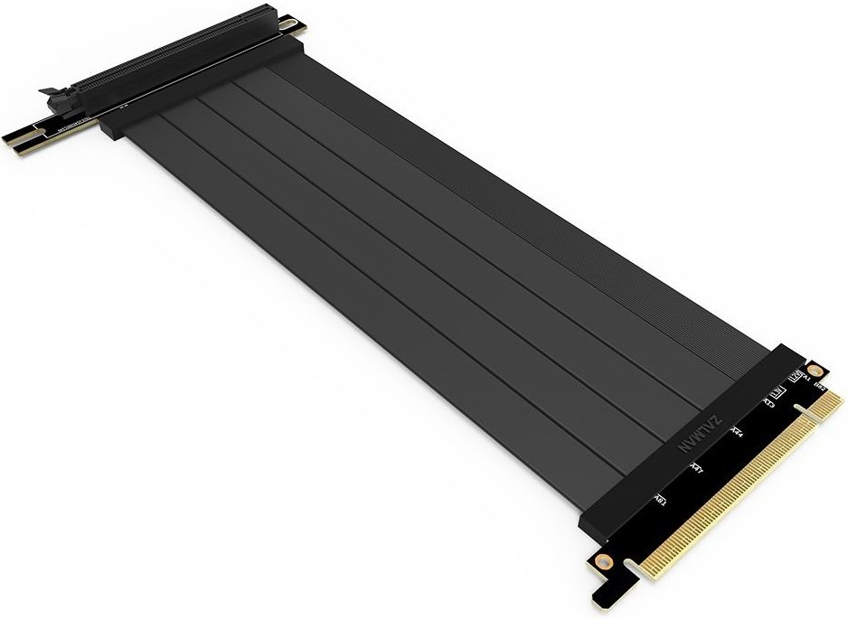 Райзер кабель Zalman RCG422, PCI-E 4.0, PCI-E x 16 Male to PCI x 16 Female, 220mm, Black