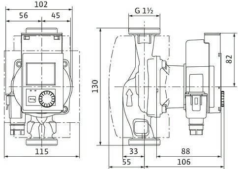 Насос циркуляційний Wilo Stratos PICO 25/0.5-4-130, 1/2" (4244394)