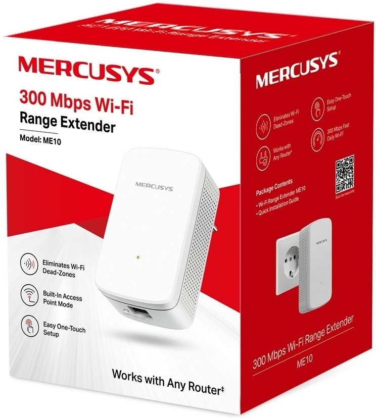 Повторитель Wi-Fi сигнала MERCUSYS ME10 AC1200 1хFE LAN