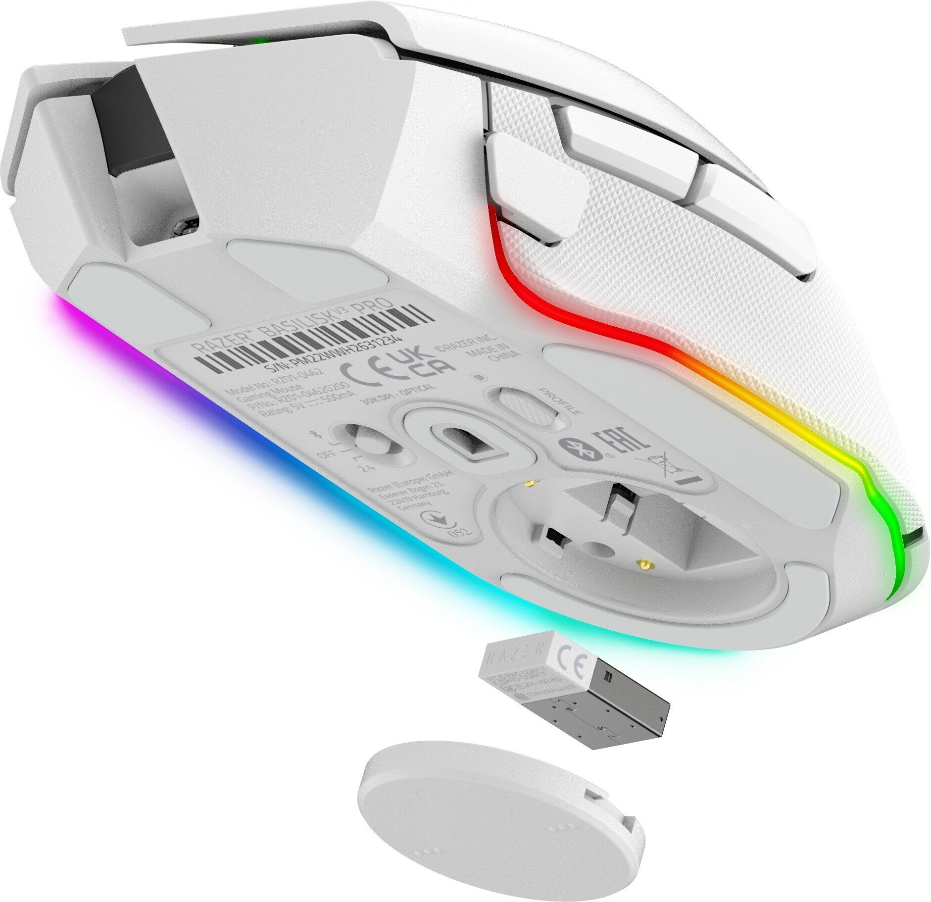 Ігрова миша Razer Basilisk V3 Pro Wireless White (RZ01-04620200-R3G1)