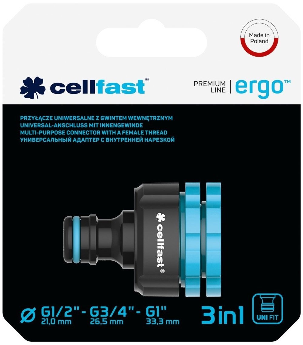 Коннектор для крана Cellfast ERGO 1/2, 3/4, 1'' (53-210)