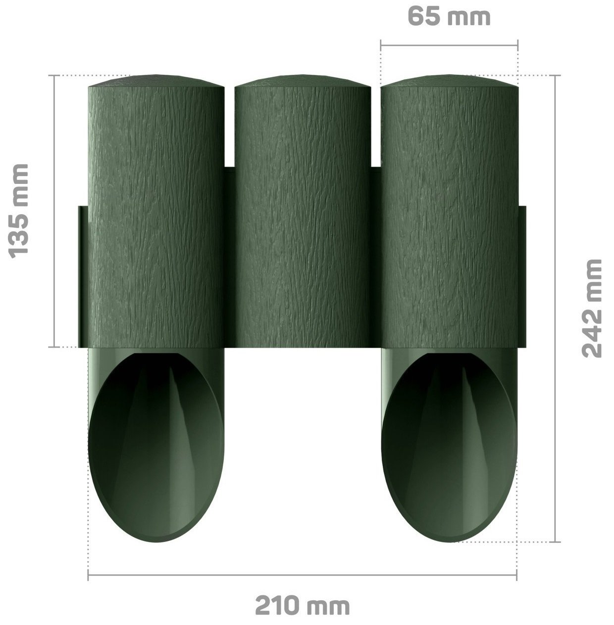 Газонное ограждение Cellfast MAXI, 3 элемента, 2.1м, зеленый (34-012)