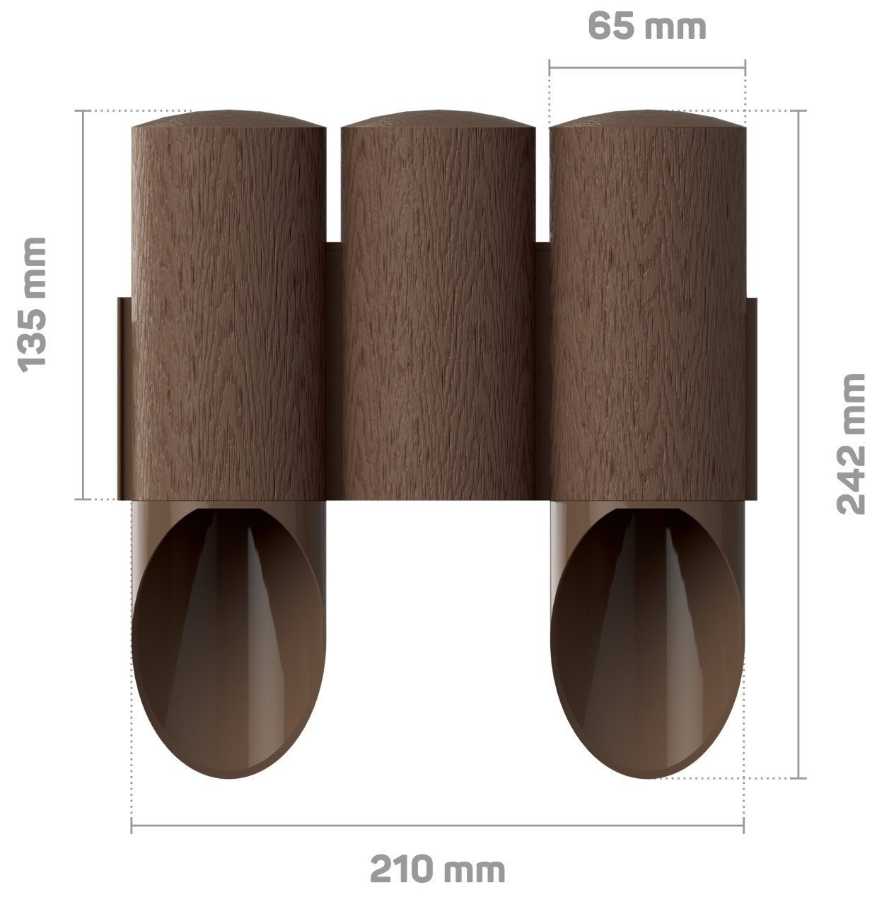 Газонна огорожа Cellfast MAXI, 3 елементи, 2.1м, коричневий (34-011)