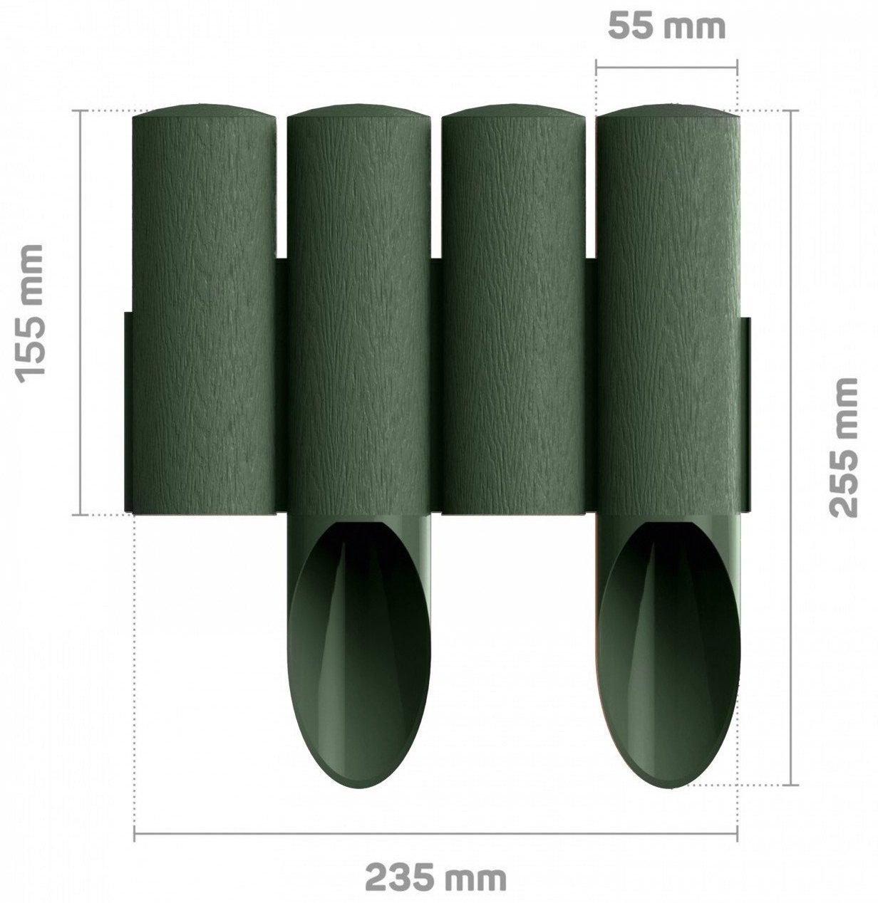 Газонна огорожа Cellfast STANDARD, 4 елементи, 2.3м, зелений (34-042)